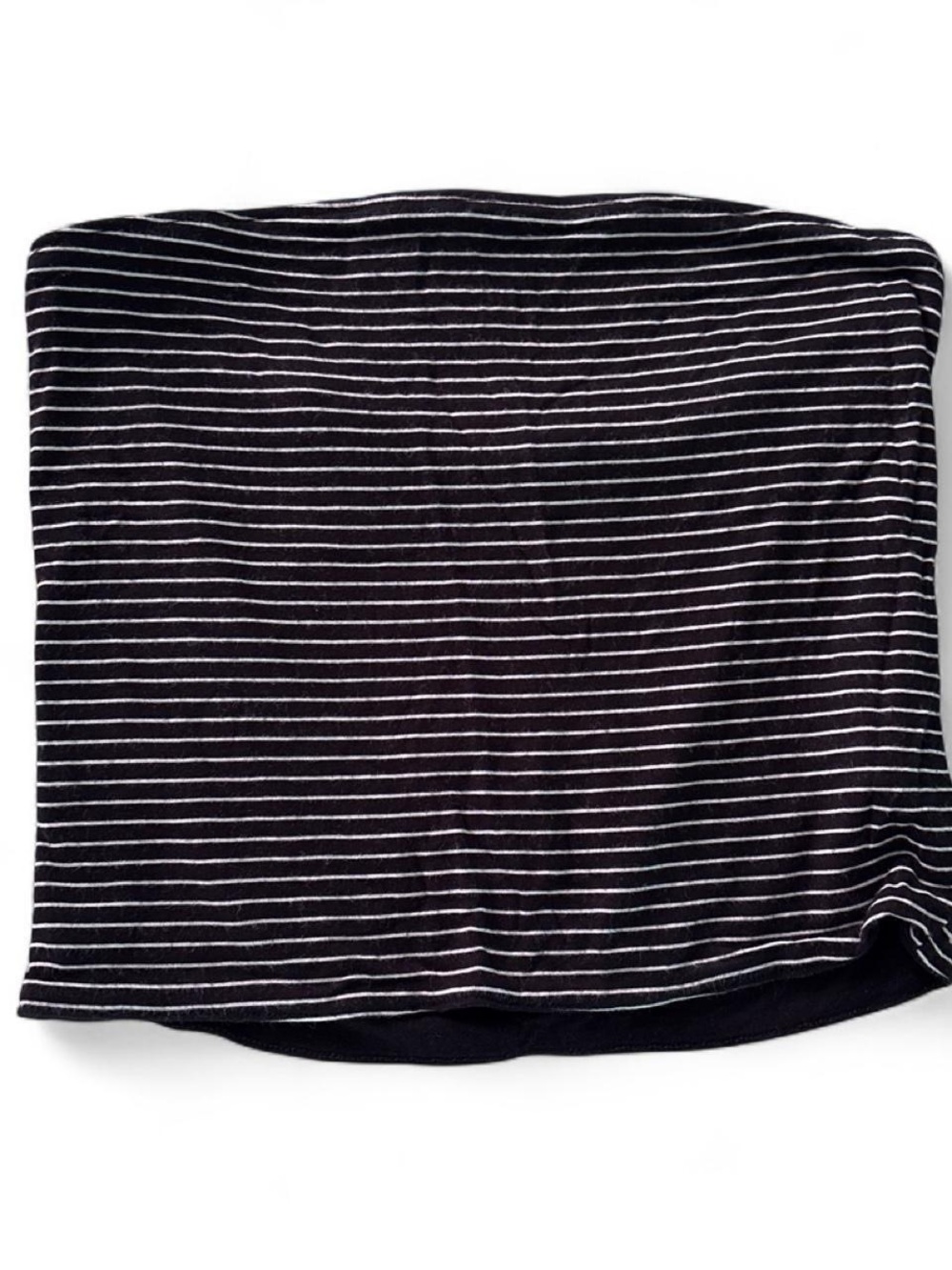 Black and White Striped Tube Top